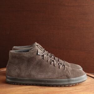 Camper Boots Mens SZ EU 44 US 10.5 Brown Gray Chasis Suede Ankle Lace Up Casual